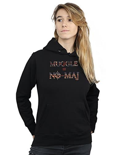Image of Absolute Cult Fantastic Beasts Women's No Muggle No Maj Hoodie Black Large