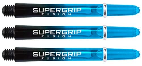 Image of Harrows Supergrip Fusion Dart Shafts - Black & Aqua - Short - 1 Set (3 Stems)