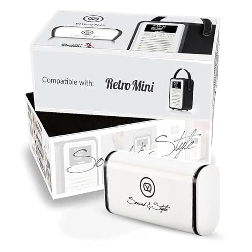 Image of VQ Retro Mini Rechargeable Battery | 5000 mAH Lithium-Ion Power Pack for Retro Mini DAB/FM Radio | Up to 25 Hours Playback and Easy Installation