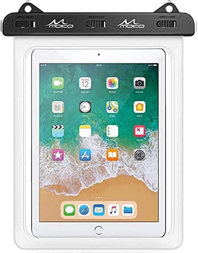 Image of MoKo Waterproof Tablet Case, Tablet Pouch Dry Bag Fit iPad 9/8/7 10.2, iPad Pro 11 M1, iPad Air 5/4 10.9, Galaxy Tab A7 10.4, S7 11, S6/S6 Lite, MatePad NEW 10.4, Tab E 9.6 up to 12 Inch
