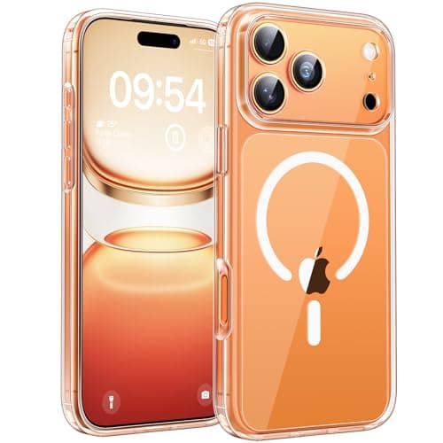 Image of TOCOL Magnetic for iPhone 17 Pro Case, Compatible with MagSafe, Full Camera Protection, Never Yellowing Drop Protection Shockproof Slim Phone Case for iPhone 17 Pro (Clear)