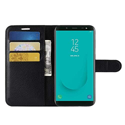 Image of HualuBro Alcatel 1C Phone Case, Premium PU Leather Wallet Flip Folio Shockproof Phone Case Cover with [Kickstand] [Card Slots] [Magnetic Closure] for Alcatel 1C 2019 (Black)
