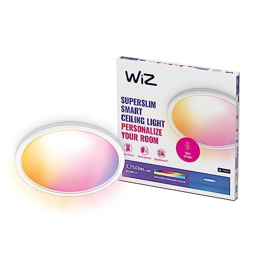Image of WiZ Colour Smart Connected Superslim Ceiling LED Light 32 Watts [White] for Indoor Home Lighting, Bedroom, Livingroom, Diningroom