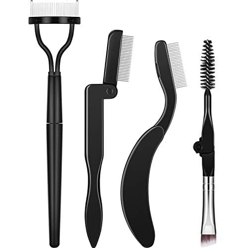 Image of Folding Eyebrow Comb Eyelash Separator Eyebrow Eyelash Grooming Brush for Making Up Supplies Style A, 4 Pieces