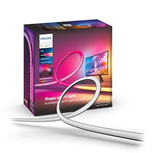 Image of Philips Hue Play Gradient PC Lightstrip [for 3X 24-27 Inch Screens] LED Smart Lighting. Sync for Entertainment, Gaming and Media