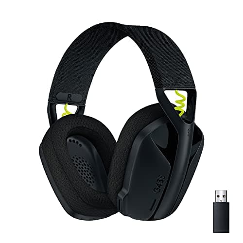 Image of Logitech G G435 Lightspeed & Bluetooth Wireless Gaming Headset - Lightweight over-ear headphones, built-in mics, 18h battery, Dolby Atmos, PC, PS4, PS5, Nintendo Switch/Switch 2, Mobile- Black