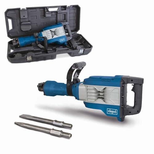 Image of Scheppach AB1900 Demolition Hammer | 60J Impact Force Concrete Breaker | 1900W SDS-Max | 2000 BPM with Anti Vibration | Inc .Pointed & Flat Chisel & Case