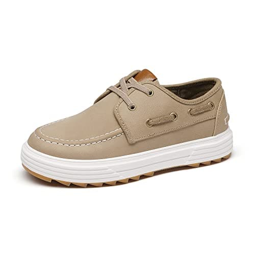 Image of Bruno Marc Boy's Boat Shoes Slip on Loafers Dress Casual School Shoes,Size 8 Little Kid,Tan,SBLS2336K