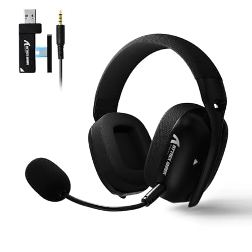 Image of MAMBASNAKE ATTACK SHARK L80PRO Ultralight Wireless Gaming Headset, 7.1 Surround Sound, Lightweight Headphone With Bendable Dual Mic, Tri-Mode(2.4G/BT/3.5mm Wired), 40mm Driver,for PC/Mac/PS/XBOX Black