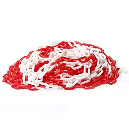 Image of KATSU Tools White and Red Barrier Plastic Chain 6mm 25meters