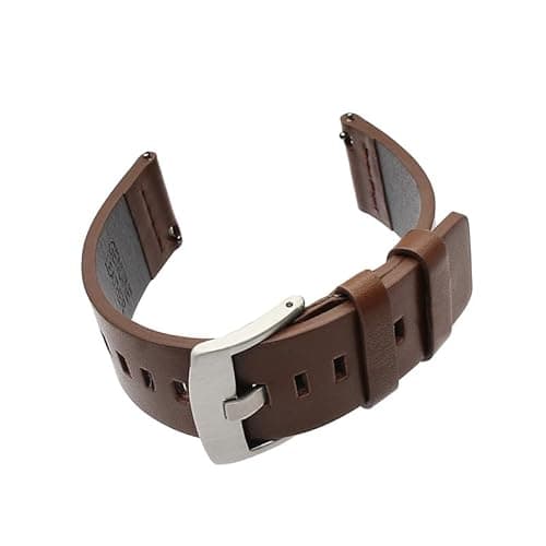 Image of INF Leather Watch Strap for Suunto 9 & Fossil Smartwatches, 24mm PU Leather Replacement Wristband with Metal Clasp for Suunto 9 Baro/7/D5/Spartan Sport/Fossil