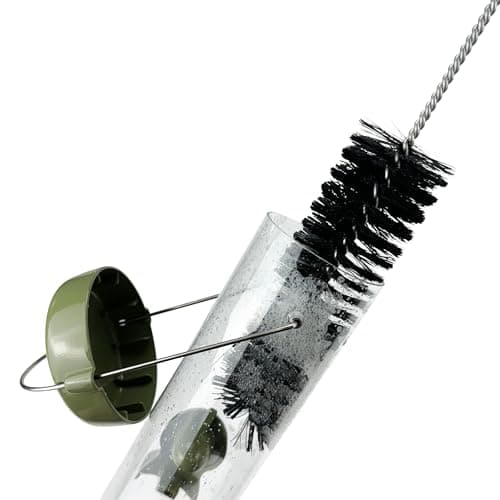 Image of Bottle Brush for Cleaning - Jacobi Jayne® Bird Feeder Cleaner - Bird Feeder Accessories - Extra Long Handle Crevice Cleaner - Washing up Brush and Outdoor Garden Tool