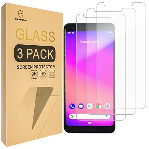Image of Mr.Shield Screen Protector For Google (Pixel 3a) [Tempered Glass] [9H Hardness] [3-Pack] Screen Protector