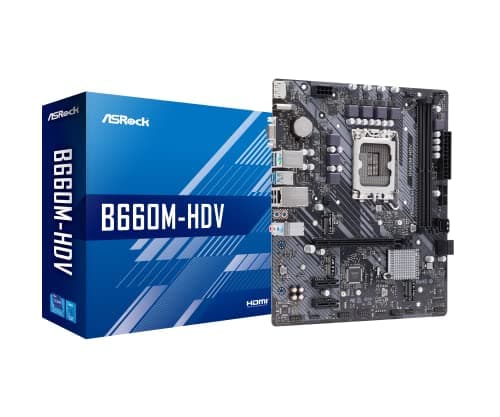Image of Asrock B660M-HDV, Intel B660, 1700, Micro ATX, 2 DDR4, VGA, HDMI, DP, PCIe4, 2x M.2