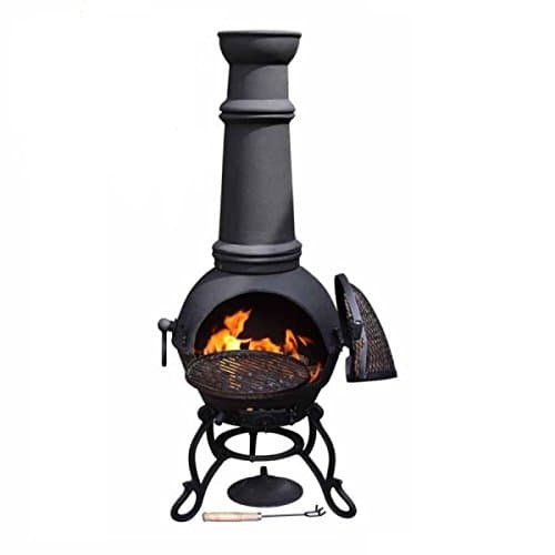 Image of Gardeco Toledo Cast Iron Chimenea, Black