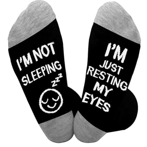 Image of Himozoo Funny Football socks For Men, Do Not Disturb I'm Watching Football Cotton Calf Socks, Novelty Father's Day Gifts from Son Daughter, Ideas for Husband Boyfriend, Size 6-11