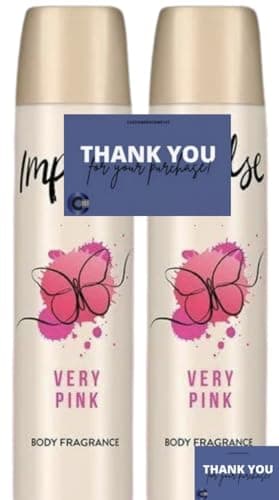 Image of Impulse Body Spray Deodorant Very Pink, 75ml (Pack of 2) - Fresh Citrus & Floral Fragrance