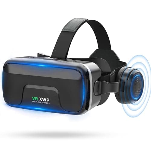 Image of XWP VR Headset, Virtual Reality with Headphones, 3D VR Glasses for Smartphones, HD Anti-Blue Light Lenses,Compatible With iPhone & Android 4.7–7.2",Games & Movies,Birthday Gift for Friends and Family