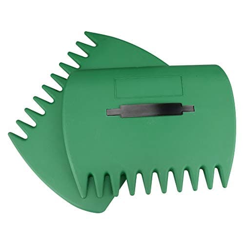 Image of KINGLAKE Garden Leaf Grabbers, Leaf Collector Garden Leaf Scoops with handles, Large Plastic Hand Held Rakes for Picking up Leaves Garden Rubbish Yard Waste Tidy, Lightweight, Green