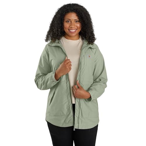 Image of Carhartt Women's Rain Defender Relaxed Fit Lightweight Coat, Sage, XS