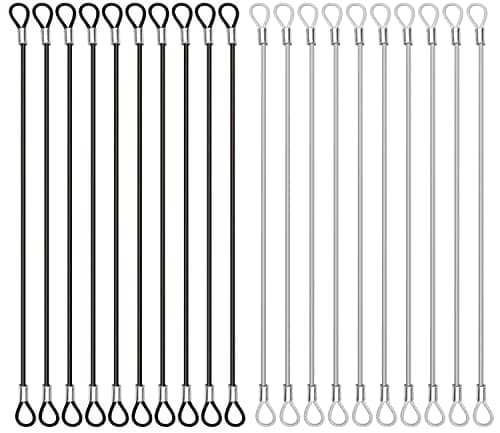 Image of 20 Pack Safety Stainless Steel Tethers,2 Color Coated Security Tether Lanyard Kit Cable Wire Compatible with Gopro Hero All Editions,Action Camera Series Devices and Other Applicable Equipment