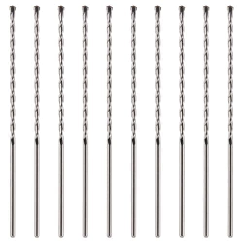 Image of 10 Pack Of 6mm x 300mm Long TCT Masonry Drill Bits – For Concrete, Brick, Stone, Porcelain Ceramic Tiles Plastic Wood – Masonry Drill Bits Set For Standard Rotary Drills & Hammer Drills (NOT SDS)