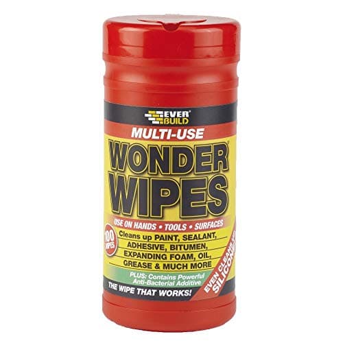 Image of Everbuild 3X Multi-Use Wonder Wipes - 100 Wipes - Clear, Unscented, Multi Surface