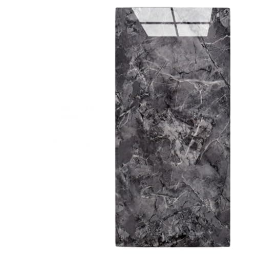 Image of 10Pcs Marble Tile Stickers,60 x 30cm Self Adhesive Wall Tiles,Stick On Tiles for Bathroom,Decorative Waterproof Self Adhesive Tile for Walls Bathroom/Kitchen/Living Room/Bedroom (10, Dark Grey)