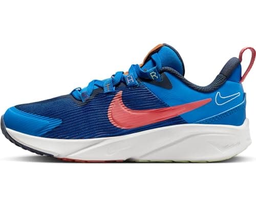 Image of Nike Unisex Kid's Star Runner 4 Nn Lil (Ps) Low Top Shoes, Lt Photo Blue Adobe Summit White, 11 UK Child