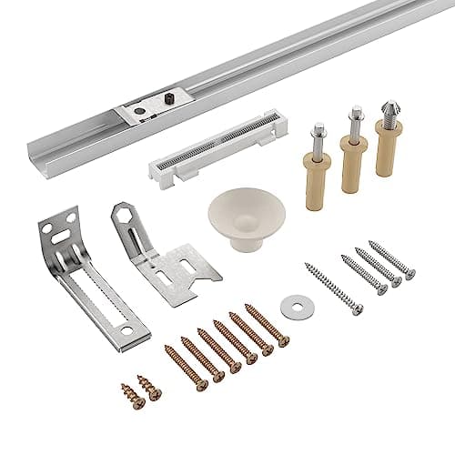 Image of Onward Richelieu 14012WBC Bi-Fold Door Hardware Kit 24 in (610 mm), Track White Zinc Beige Finish
