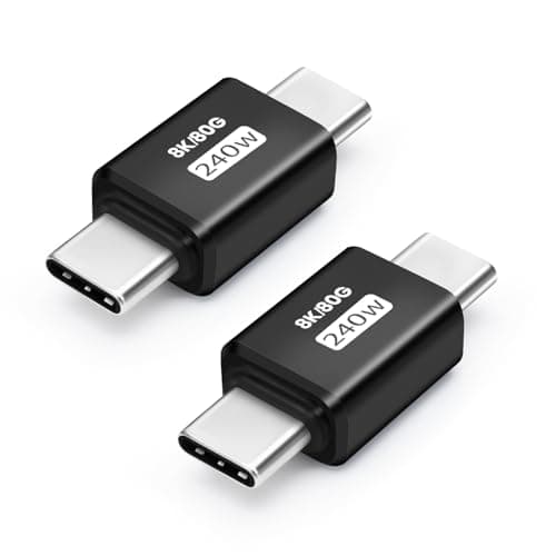 Image of Seminer USB C Adapter 80Gbps (2 Pack), USB 4.0 Type-C Male to Male Data Transfer Connector Compatible for iPhone 16/15, Samsung, MacBook and More USB-C Devices