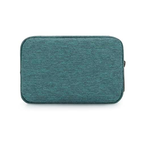 Image of DOB SECHS Waterproof Canvas Mini Travel Makeup Carrying Case Wash Bags Cosmetic Bag Portable Electronics Accessories Organizer Wash Gym Shaving Bag, Green