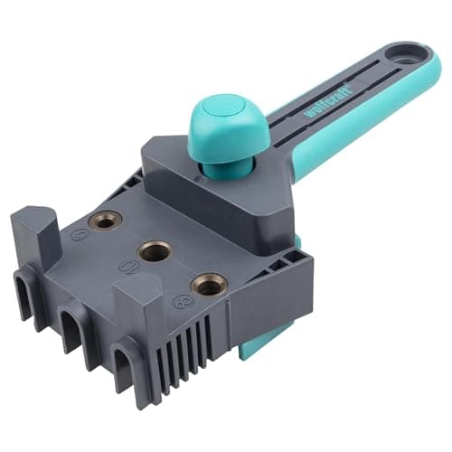 Image of wolfcraft Dowelmaster Dowel Jig - Dowelling Jig for Edge-to-Edge, Corner & T-Butt Joints in Wood & Boards, Fits 6, 8 & 10 mm Dowels, 12–30 mm Board Thickness - 4640000