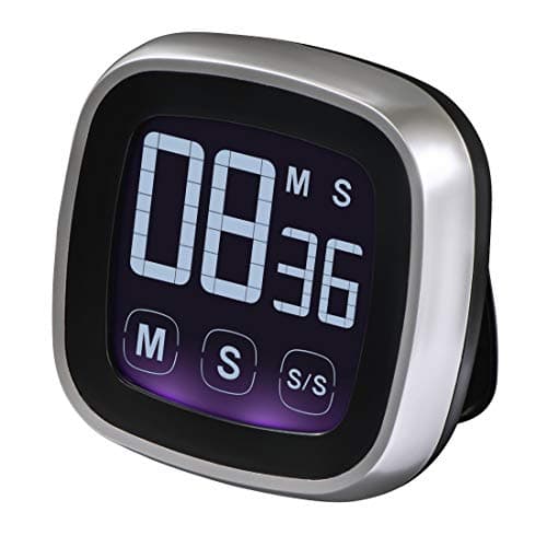 Image of Xavax | "Touch" Kitchen Timer, Digital | Silver/Black