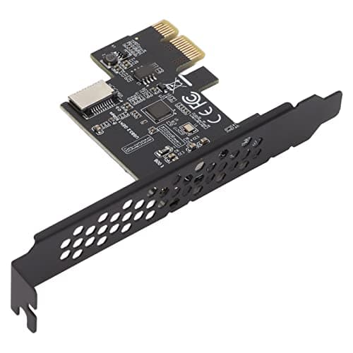 Image of PCI-E to USB3.2 GEN1 Front USB C Expansion Card, 5Gbps Type E Internal Front Panel Connector Riser Card,PCI Express Adapter for Desktop PCs 7/8/10/11/LINUX (Black)