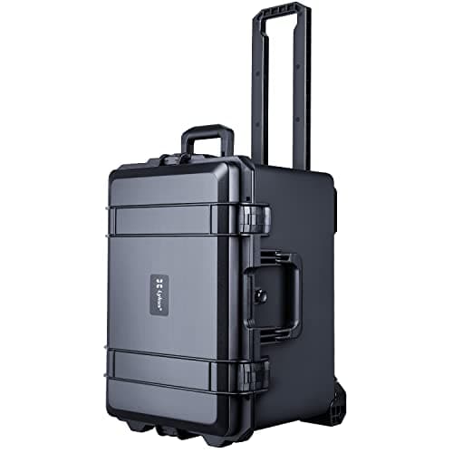 Image of Lykus HC-5230 Large Waterproof Hard Case with Wheels and Customisable Foam, Interior Size 52x36x34.5 cm, Suitable for Cameras, Lenses, Electronics and More