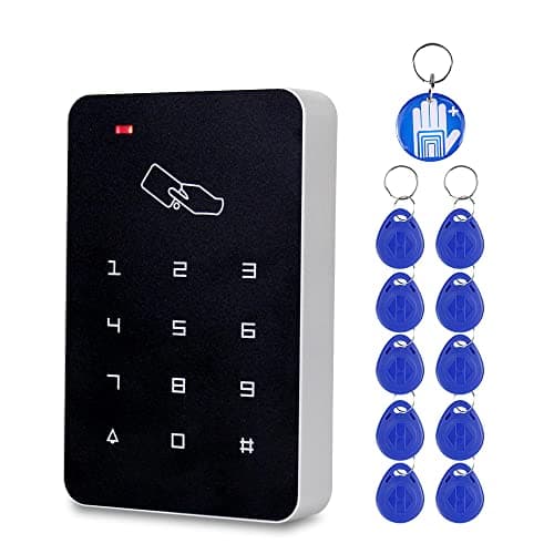 Image of OBO HANDS RFID Standalone Access Control Card Reader with Digital Keypad, T22, 10 EM4100 Tags, PVC, 12V, 1000 Users