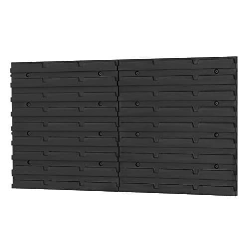 Image of Set of 2 wall hanging louvre panels for storage bins DIY