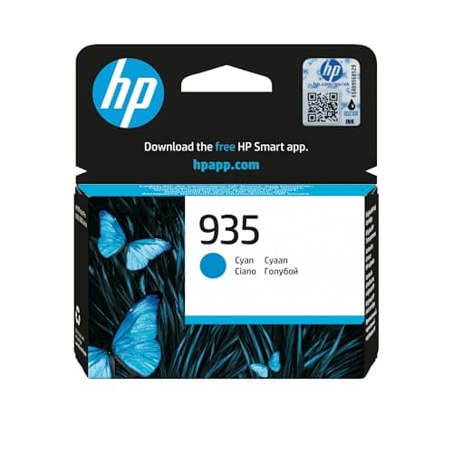 Image of HP 935 Cyan Original Ink Cartridge Standard Yield (C2P20AE) – Works with: OfficeJet Pro 6230, 6820, 6830 Printers