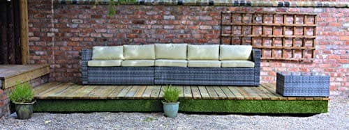 Image of Swift Deck Garden Decking Kit 4.75 x 7.0m, Timber, 4.75 x 7m