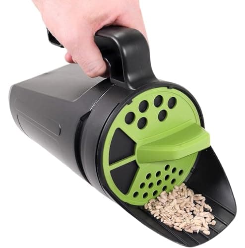 Image of Faboer 1L Handheld Seed Spreader, Adjustable Dial Salt Spreader, Feed Seeding Fertiliser Spreader For Grass Seed, Garden Lawn and Ice Melt