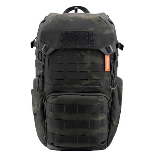 Image of PGYTECH OneMo TAC Camera Bag 35L, Waterproof Tactical Camera Backpack Compatible with DSLR/SLR/Mirrorless Cameras, with 15.6" Laptop Compartment, Rain Cover, Tripod Holder, Black Camouflage