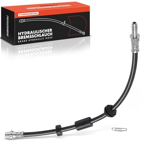 Image of Frankberg 1x Brake Hose Brake Hydraulic Hose Front Axle Left Right Compatible with V50 545 1.8L 2.0L 2.5L 2004-2010 C30 1.6L-2.5L 2006-2012 Replace# 30714410