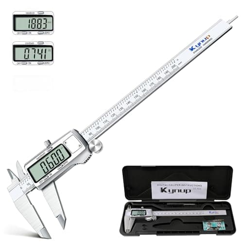 Image of Kynup Digital Calipers, 200mm/8 Inch Electronic Calipers Measuring Tool with Stainless Steel, Precision Digital Tool Vernier Micrometer Measuring Tools with Mm/Inch Conversion