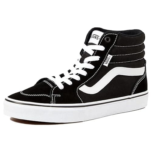 Image of Vans Women's Filmore Hi Suede/Canvas Sneaker, Suede Canvas Black White, 4.5 UK