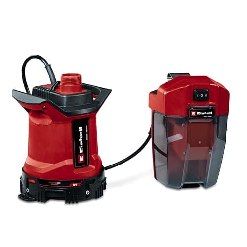 Image of Einhell Cordless Dirty Water Pump 18V Power X-Change, 7000l/h, Battery Powered Submersible Pump to Drain Floods, Empty Hot Tubs and Pools Down to 1mm, Without Battery GE-DP 18/25 LL Li Solo