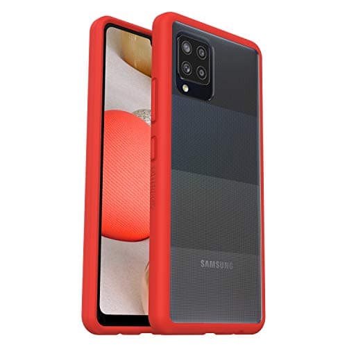 Image of OtterBox Sleek Series Case Samsung Galaxy A42 5G, Shockproof, Drop Proof, Ultra-Slim, Protective Thin Case, Tested To Military Standard, Clear/Red, No Retail Packaging