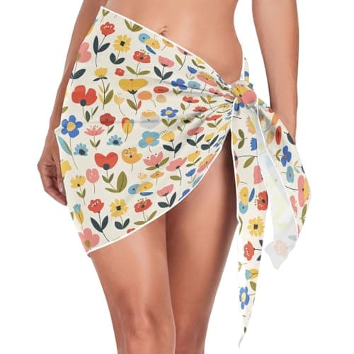 Image of SyXIOP Fresh Safaris Flowers Vestidos De Bano para Mujer Ups for Swimwear Women Plus Cute Ladies Bathing Suit for Beach Vacation Swimsuit Skirt Small Batas De Playa para Mujeres