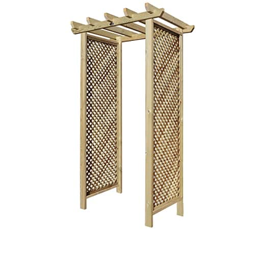Image of Premier Arch H:7ft (210cm) x W.4ft (120cm) Garden Walkway Archway Privacy Alderley Plant Decorative Plant Climber Sides
