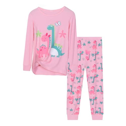 Image of Toddler Girls Unicorn Pajamas Pyjamas Sleepwears 2pcs Long Sleeves Pjs Tops + Pants Sets for Kids Pink UK Size 3-4 Years 4T